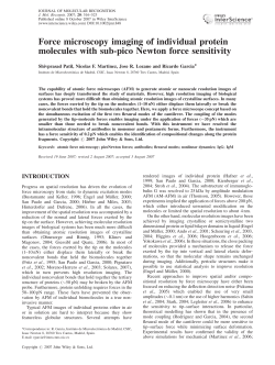 Force microscopy imaging of individual protein molecules with sub