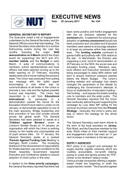 Executive News January 2017 &ndash; No.224