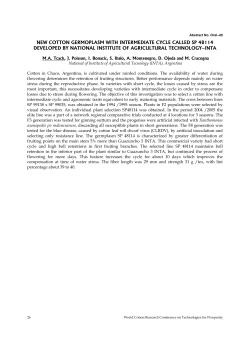 new cotton germoplasm with intermediate cycle called sp 48114