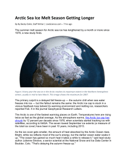 Arctic Sea Ice Melt Season Getting Longer