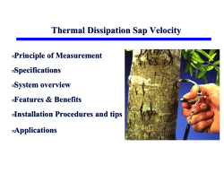 Thermal Dissipation Sap Velocity