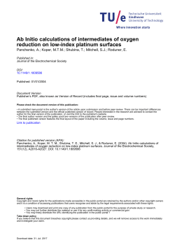 Ab Initio calculations of intermediates of oxygen reduction on