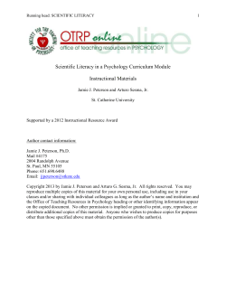 Instructional Materials - Society for the Teaching of Psychology