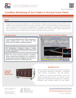 Condition Monitoring of Live Cables in Nuclear Power Plants