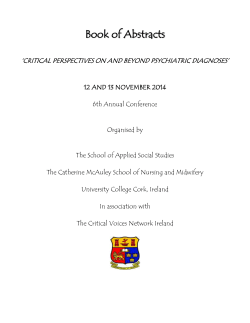 Book of Abstracts Critical Perspectives 2014