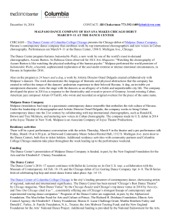 malpaso dance company of havana makes chicago debut march 9