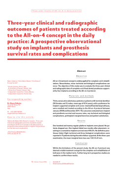 16-25 Three-year clinical and radiographic outcomes of patients