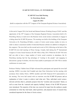 Meeting Report - International Arctic Science Committee