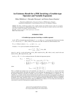 An Existence Result for a PDE Involving a Grushin