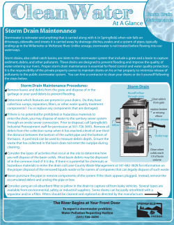 Storm Drain Maintenance - City of Springfield Oregon