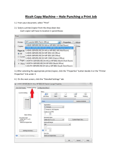 Ricoh Copy Machine – Hole Punching a Print Job