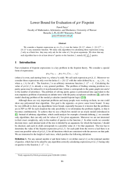 Lower Bound for Evaluation of &micro;&nu; Fixpoint
