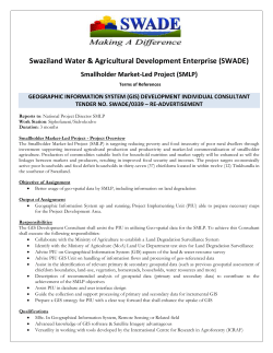 GIS - Swaziland Water and Agricultural Development Enterprise