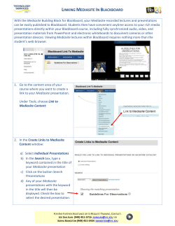 linking mediasite in blackboard