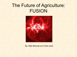 The Future of Agriculture: FUSION