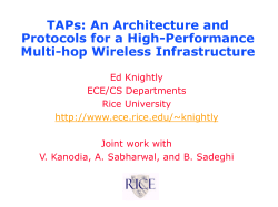 TAPs: An Architecture and Protocols for a High