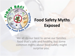Food Safety Myths Exposed PP