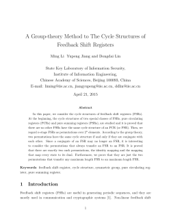 A Group-theory Method to The Cycle Structures of Feedback Shift