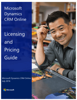 Dynamics CRM Online Licensing and Pricing