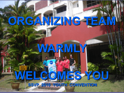 ORGANIZING TEAM WARMLY WELCOMES YOU