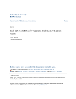 Fock-Tani Hamiltonian for Reactions Involving Two