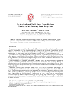 An Application of Multicriteria Group Decision Making by - PMF-a