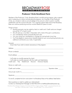 Producers` Circle Enrollment Form