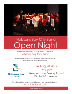Open Night - Hobsons Bay City Band
