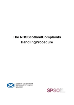 Draft NHS Model Complaints Handling Procedure [word version]
