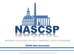 NASCSP ROMA Next Generation
