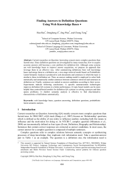 Finding Answers to Definition Questions Using Web Knowledge Bases