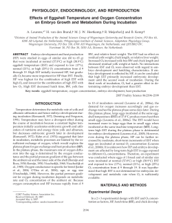 Effects of Eggshell Temperature and Oxygen