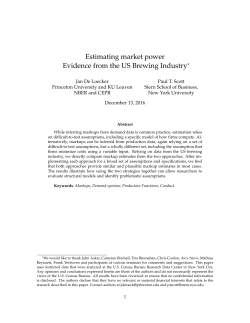 Estimating market power Evidence from the US