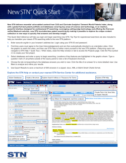 New STN Quick Start Guide - Chemical Abstracts Service