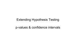 P-Values and Confidence Intervals