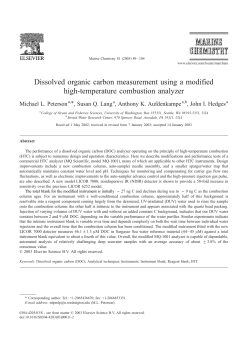 Dissolved organic carbon measurement using a modified high