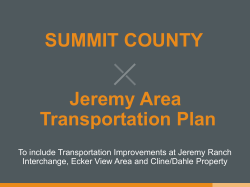 Jeremy Area Transportation Plan