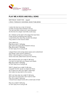 Play Me a Rock and Roll Song (Lyrics)