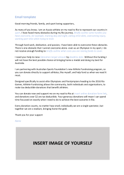 Email template - Australian Sports Foundation