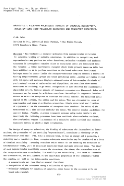 macrocyclic receptor molecules: aspects of chemical