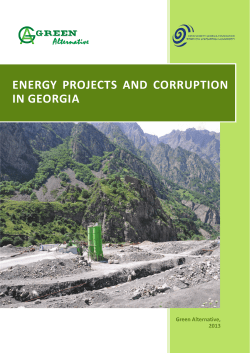 ENERGY PROJECTS AND CORRUPTION IN GEORGIA