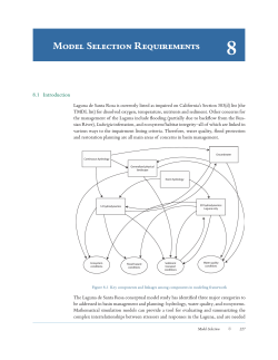 Model Selection Requirements - Laguna de Santa Rosa Foundation