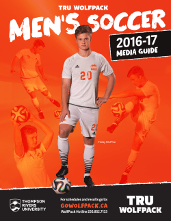 media guide - Thompson Rivers University