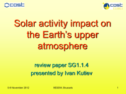 Solar activity impact on the Earth&acute;s upper atmosphere