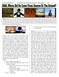 MAN: Where is His Origin, Heaven or The Ground?