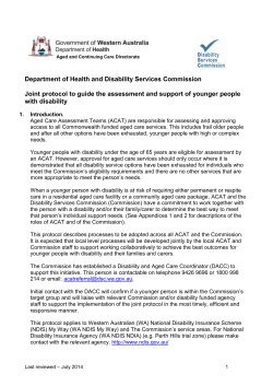 Joint protocol to guide the assessment and support of younger