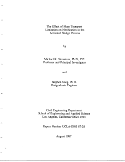 The Effect of Mass Transport Limitation on Nitrification in the