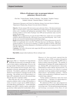 Effects of hydrogen water on paraquat