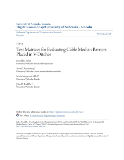 Test Matrices for Evaluating Cable Median Barriers Placed in V