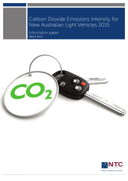 Carbon Dioxide Intensity for New Australian Light Vehicles 2015